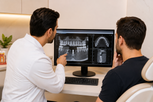 Avaliação do osso para planejamento de implante dentário
